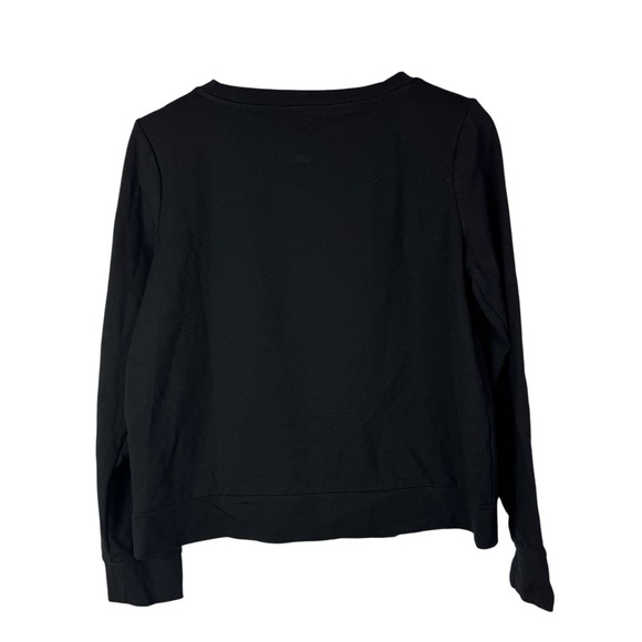 Banana Republic Black The Little Black Sweatshirt Crewneck Sweatshirt M - Picture 3 of 5